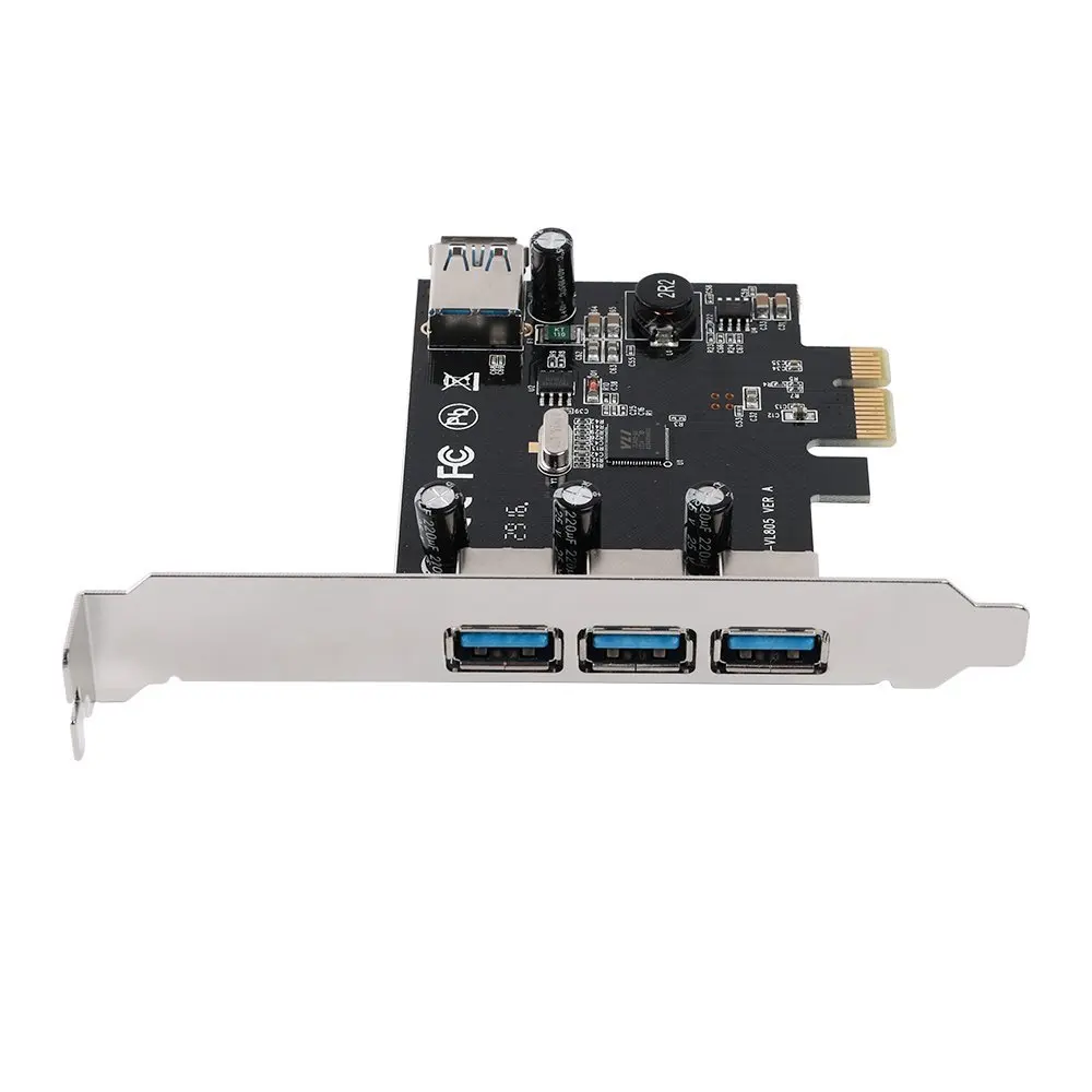 Плата расширения Zeadow USB 3 0 PCIe адаптер PCI e к 4 портам Express концентратор контроллера для Windows настольного ПК с