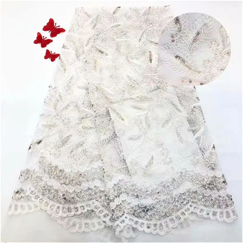 African Lace Fabric 2019 High Quality Tulle With Sequins Sky Blue French Net For Women Dress New | Дом и сад