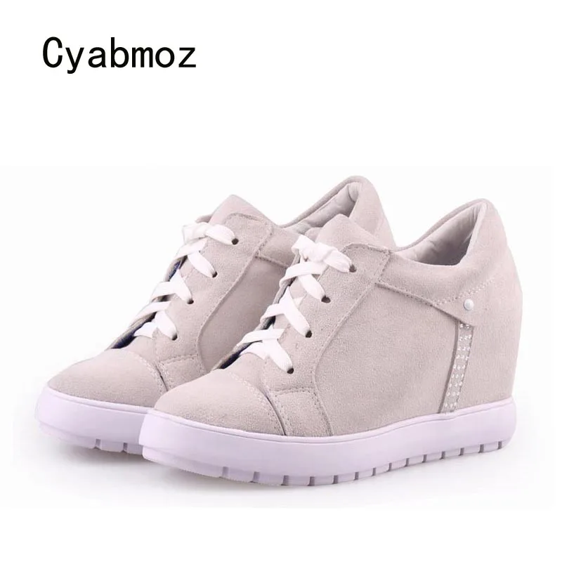 Женские туфли Cyabmoz на высоком каблуке женские из натуральной кожи платформе