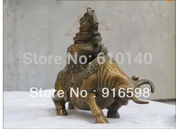 Полностью хороший Fengshui бронза принести множество денег и богатство honeypot деньги OX