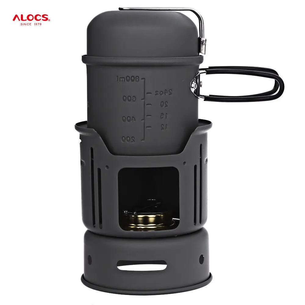 

Набор для приготовления пищи ALOCS CW-C01, 7 предметов, портативная плита, посуда для кемпинга, кастрюли, чаша, плита, пикник, барбекю, путешествия, 1-2 человека