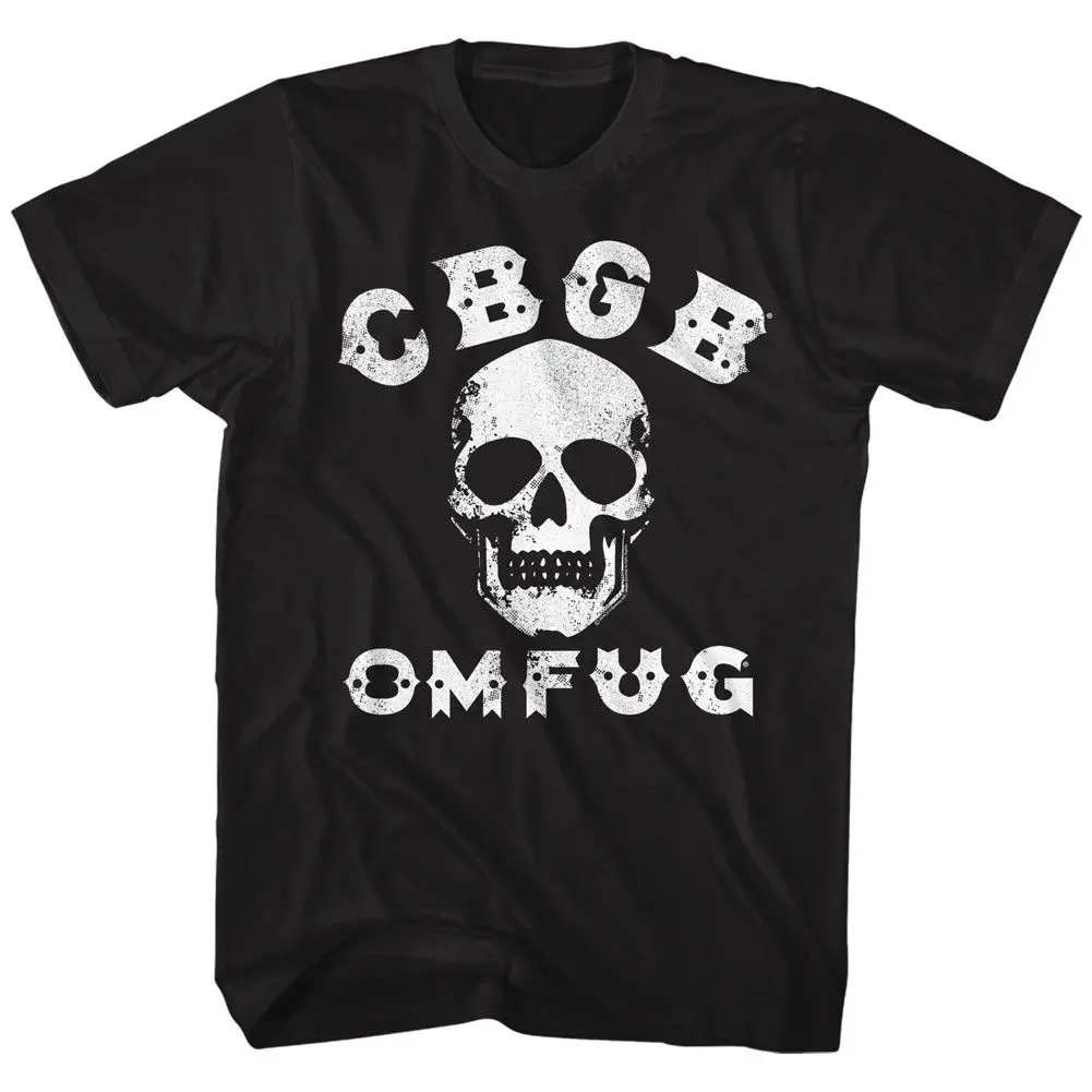 CBGB череп черный Для мужчин взрослых короткий рукав Футболка|Мужские футболки| |