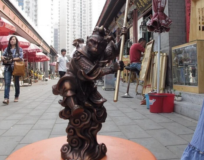 10 Китайский Народная Миф Красный Бронзовый Король Обезьян сунь у конг санкт