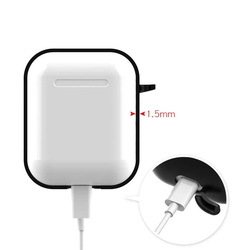 Мягкий силиконовый чехол AirPods для хранения, защитный чехол для наушников, защитный чехол, защитный чехол для зарядки, коробки для хранения, подходящий чехол