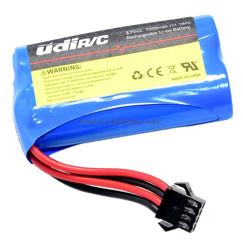 

UdiRC part UDI002-14 Battery 2x3.7V 1500mAh SM4P plug for UDI002 RC Racing Boat