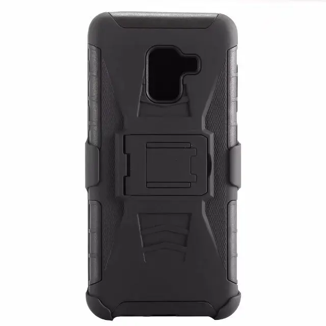 Ударопрочный жесткий чехол с подставкой и зажимом для Samsung Galaxy A8 2018/A8 PLUS 2018|case with