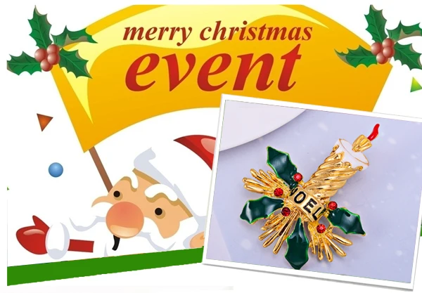 Новая модная Высококачественная уникальная Рождественская брошь в виде свечи