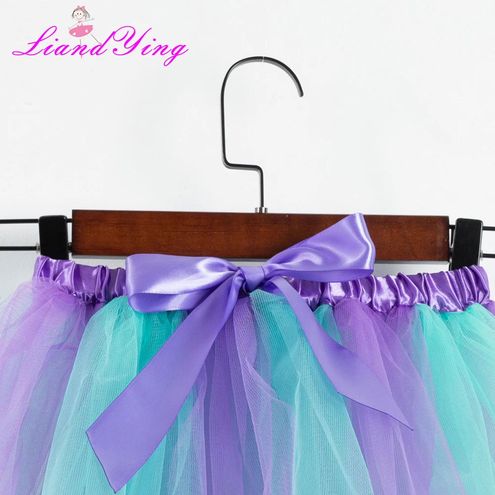Unicorn Headband Princess Mermaid Tutu Skirt Baby Girls Clothes Rainbow Kids Party Tutu for Girls Skirts Children Ball Gown