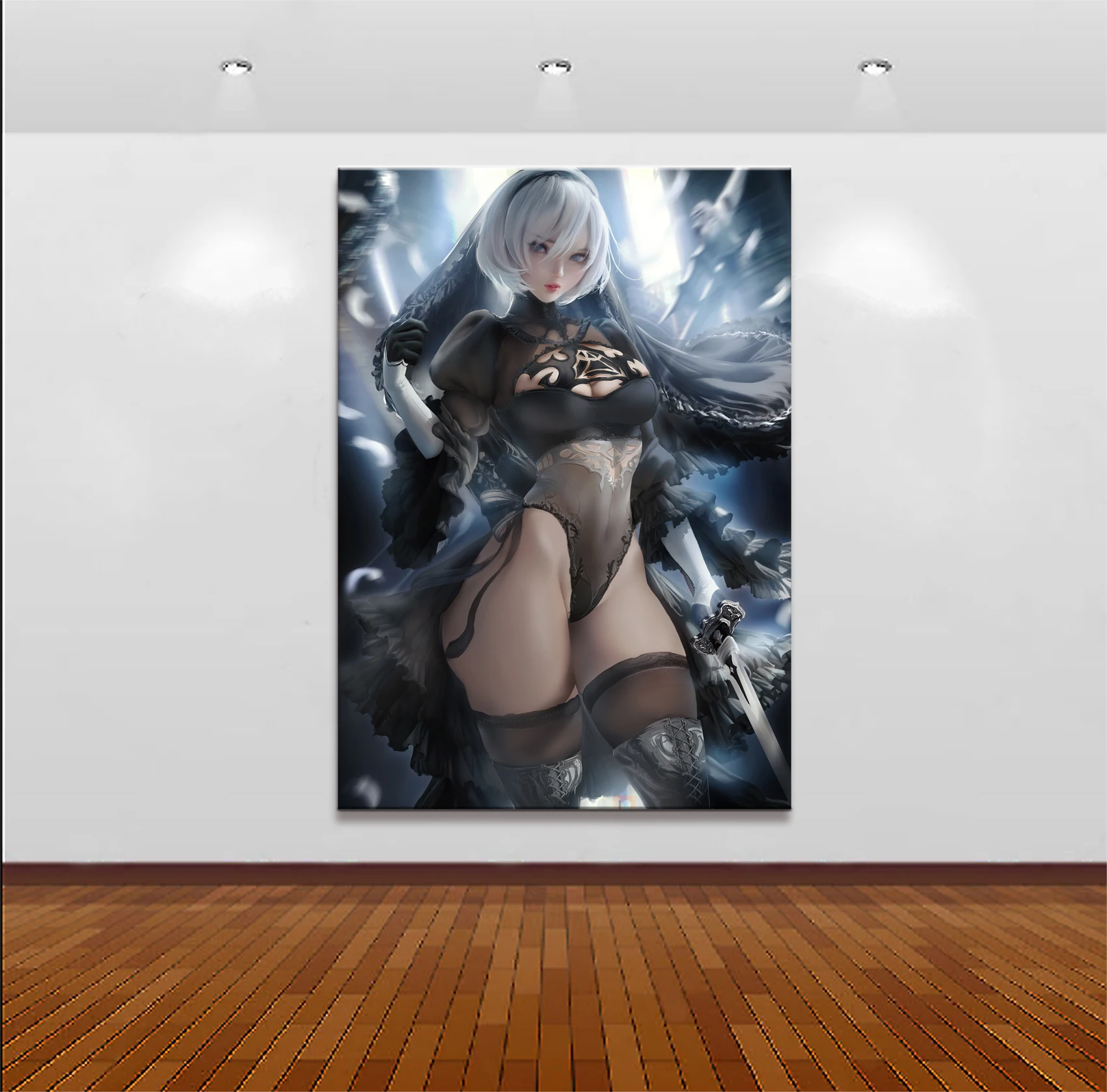Домашний декор холст 1 шт. милые сексуальные игры NieR Automata 2B плакаты и принты картина украшение дома настенные картины спальня