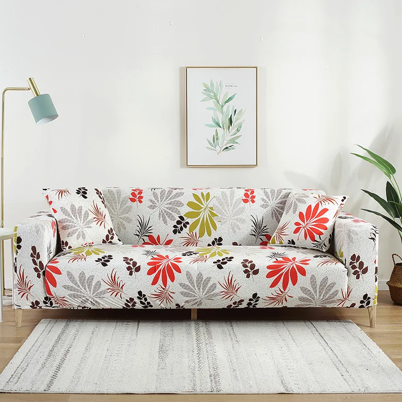 White Floral Современный простой анти скользкий чехол 1 шт. милое полиэстерное покрытие для дивана мебель протектор съемный цветочный принт эластичный диван крышка - Цвет: White Floral
