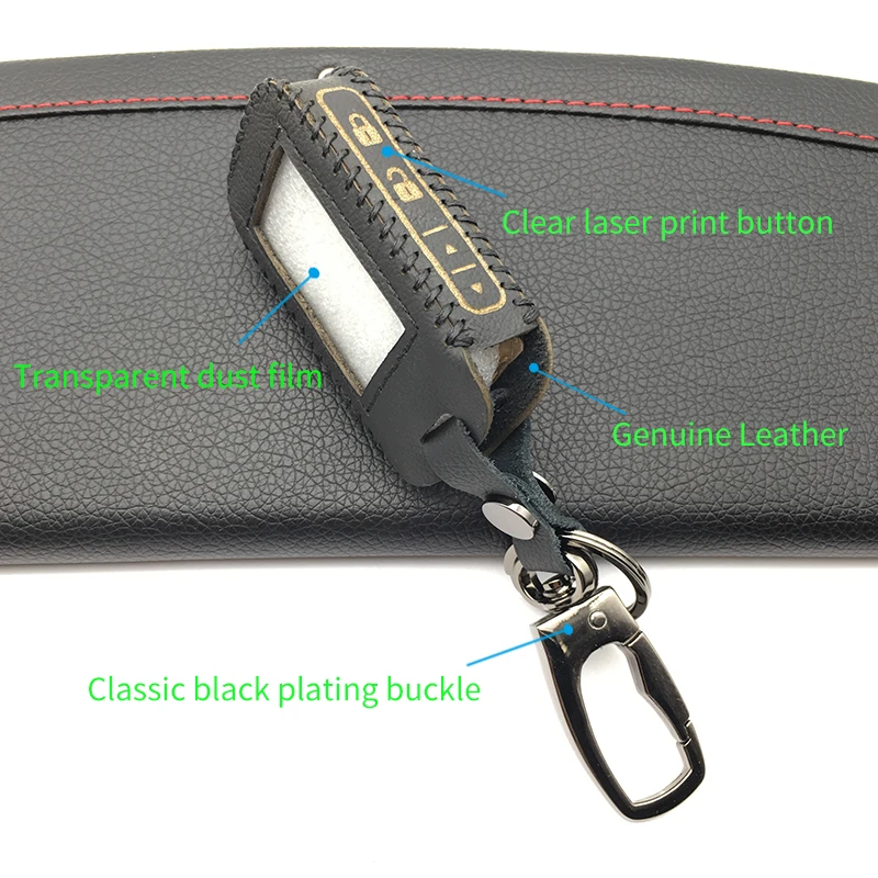 Leather Case Key Cover For Starline E90 E63 E91 E61 E95 E66 E60 LCD Two Way Car Alarm Remote Keychain Transmitter | Автомобили и