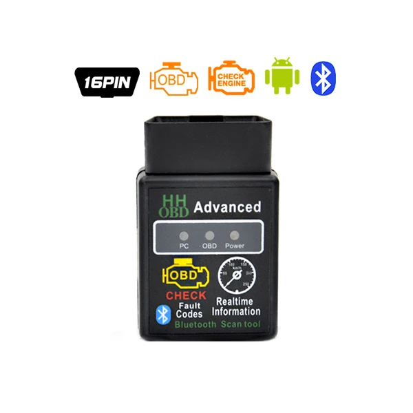 Bluetooth HH OBD2 Последняя V2.1 белый супер мини ELM327 Bluetooth OBD2 сканер Smart Auto код ридер Поддержка Все OBD 2 OBD ii протоколов Android - Цвет: Bluetooth HH OBD2
