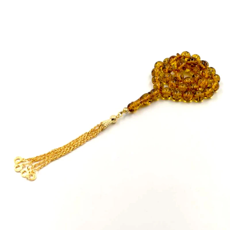 33 beads Мусульманские четки исламские браслеты tasbih 33 бисера подарок Рамадан для ИД или подарок на день рождения - Окраска металла: 33 beads