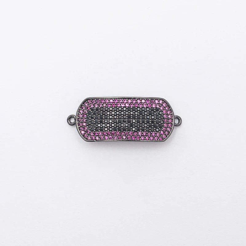 Luxury Micro Pave CZ Zircon Crystal brand Square evil eye Jewelry Making DIY Beads Bracelet Charms Accessories HG024 | Украшения и