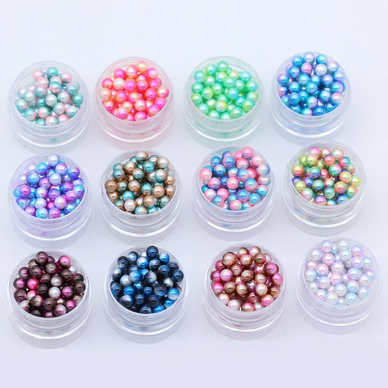 3-8mm Multicolor No Hole Imitation Pearls Round Loose Beads Garment Handmade DIY Accessories For Fashion Jewelry Making | Дом и сад
