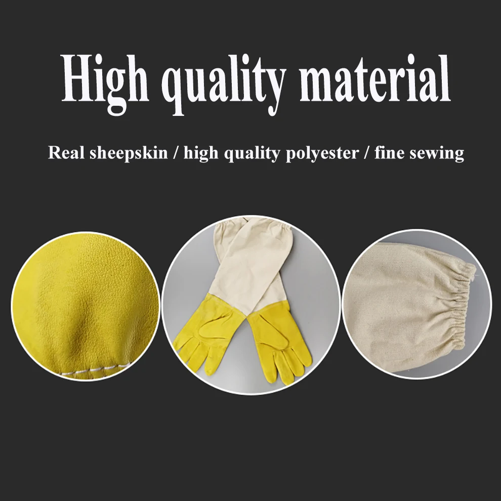 1 пара пчеловодства пчелиный Перчатки обородувание устройство защиты пчеловод