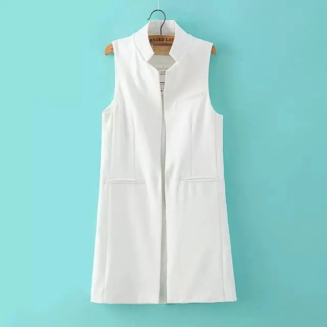 Новое поступление европейский стиль три цвета женские длинные жилеты женская