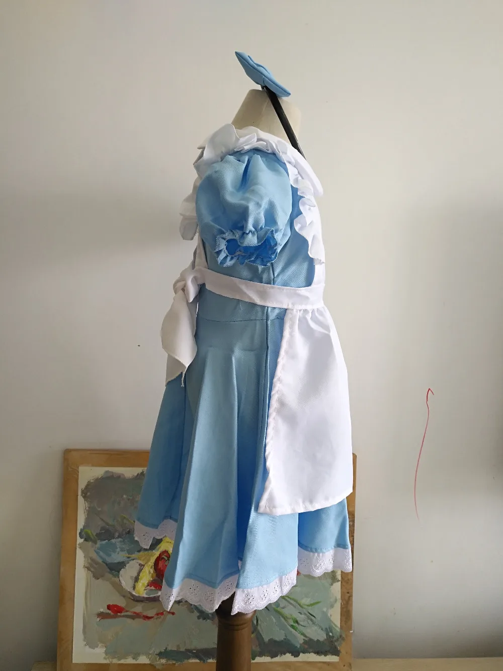 Женский костюм Алиса в стране чудес для взрослых горничной на Хэллоуин небесно