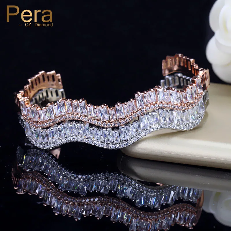 Женский Браслет манжета из розового золота с фианитом AAA +|bangle designer|bangles fashiondesigner