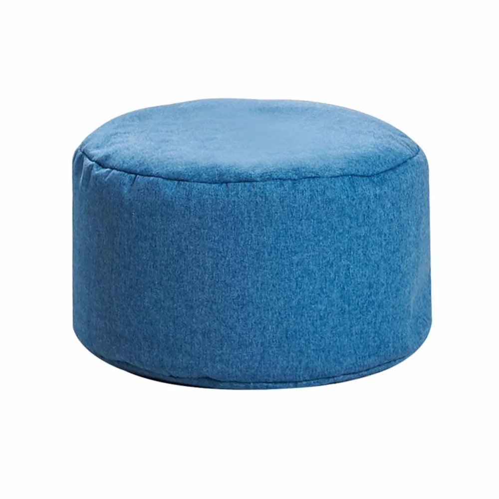 Blue Подставка для ног табурет круглый мягкий пуфик сиденье прекрасный твердый пуфик-табурет 5 деревянных чехлов для стульев гостиной современный табурет для ног - Цвет: Blue