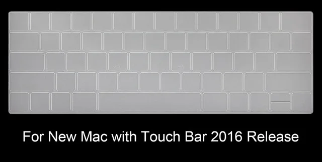 Для Macbook Pro 13 15 с сенсорной панелью модель A1706 A1707 Таиланд Тайский язык клавиатуры кожаный силикон Чехол протектор - Цвет: Clear
