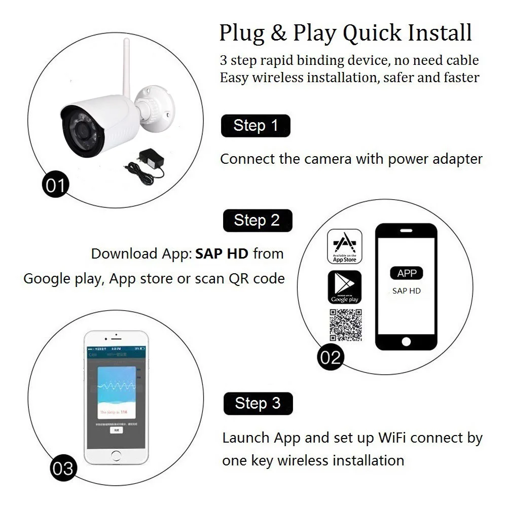 Wanscam K22 1080P WiFi IP камера наружная P2P Беспроводная сеть видеонаблюдения 2.0MP IR