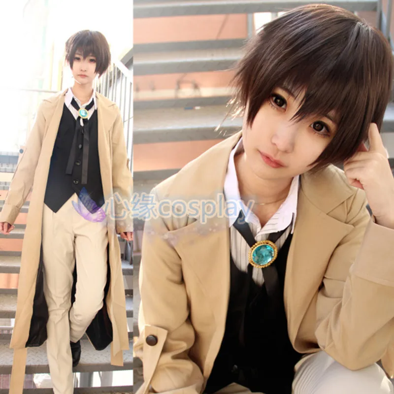 Костюм для косплея бангоу страй собаки Косплей Аниме Osamu Dazai Cos унисекс женский мужской размер повседневная ДЕТЕКТИВНАЯ ветровка наборы