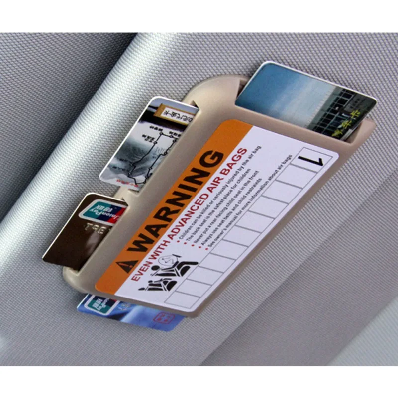 Sun Visor Card Holder Driving Document Package Bill Mobile Phone Storage Bag Leather Sunshade Glasses Hanging | Автомобили и