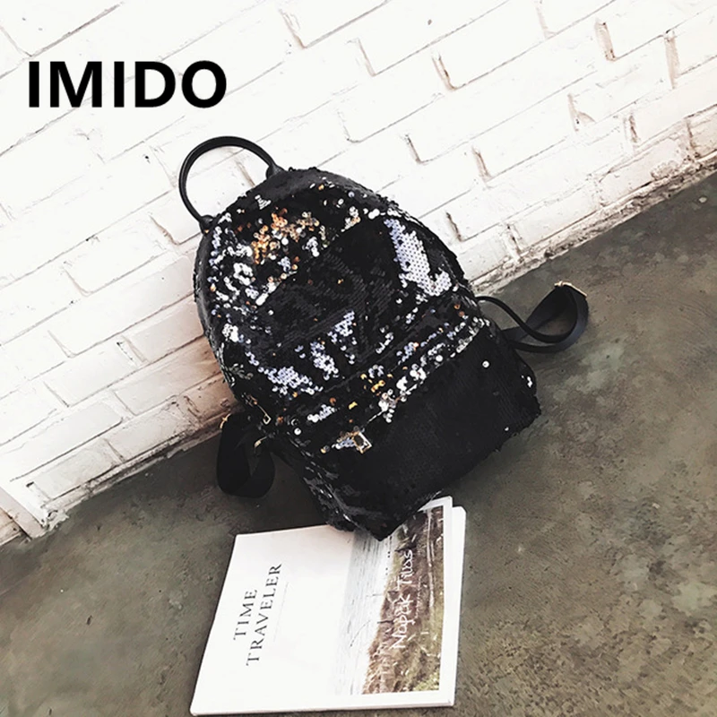 IMIDO 2019 брендовый летний рюкзак с блестками в Корейском стиле модный уличный