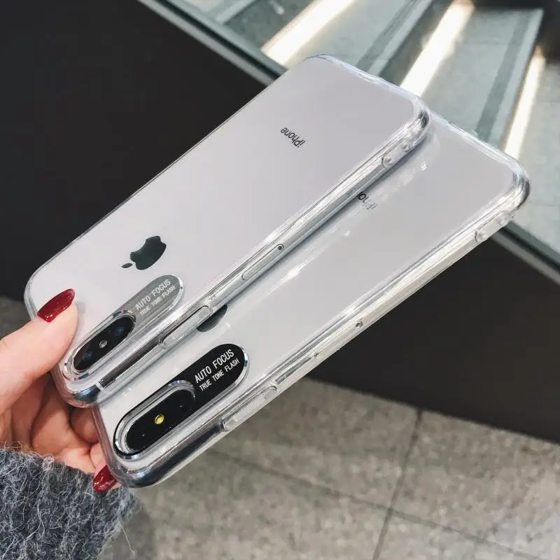 Ультратонкий металлический Прозрачный чехол для защиты камеры iPhone XS Max XR X 6 6s 7 8 Plus