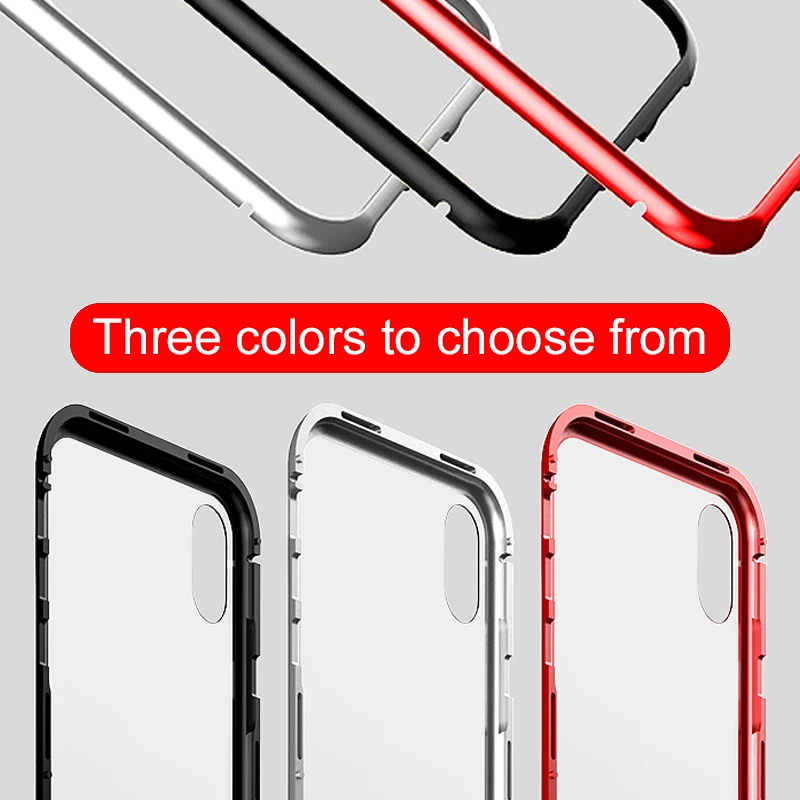 Ультра Магнитный адсорбционный чехол для iPhone XS Max XR X чехол для телефона для Apple i phone 6 6s 7 8 plus RX SX закаленное стекло задняя крышка