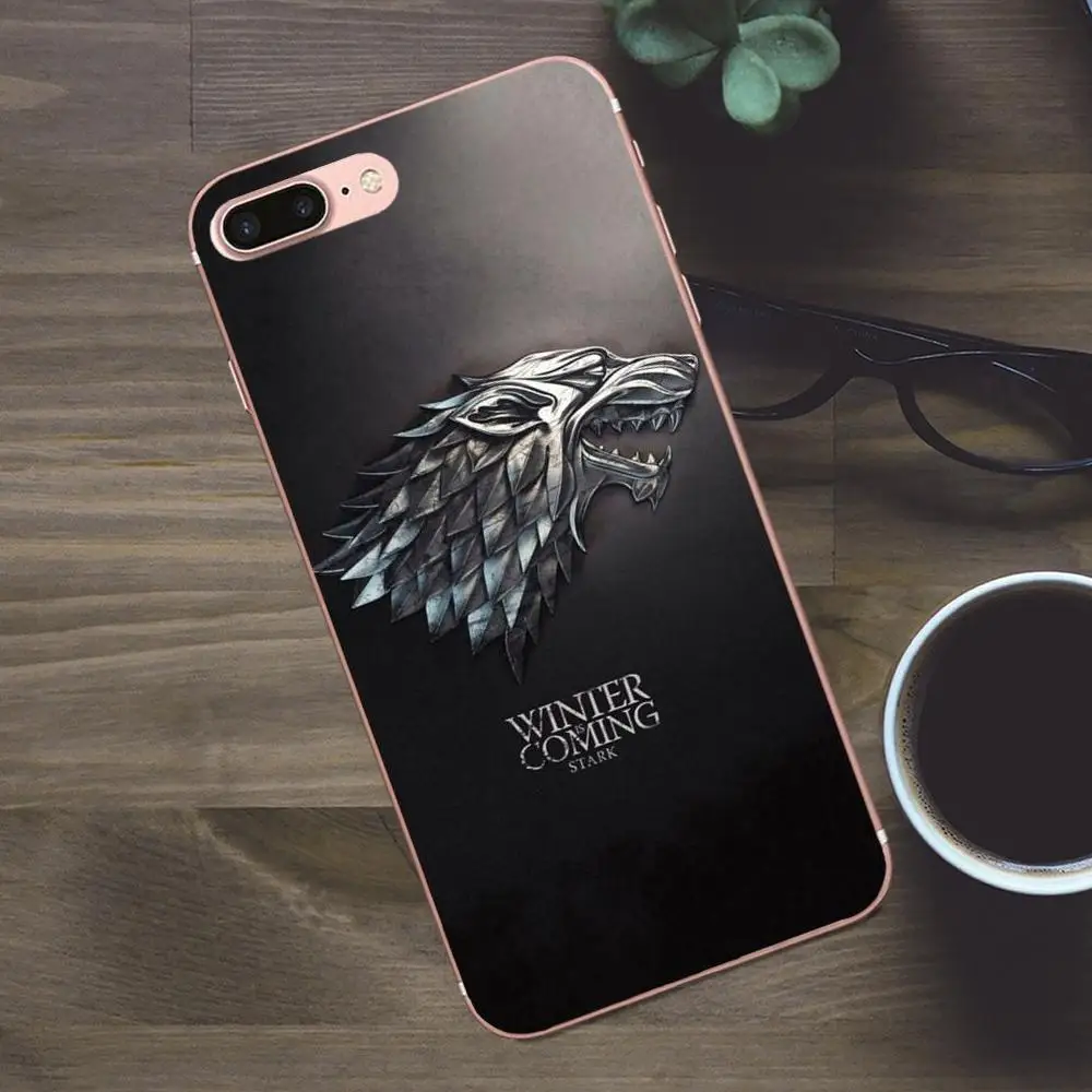 Игра престолов зима подходит для Apple iPhone 4 4S 5 5C SE 6 6S 7 8 Plus X Galaxy A3 A5 J1 J2 J3 J5 J7 2017 мягкий
