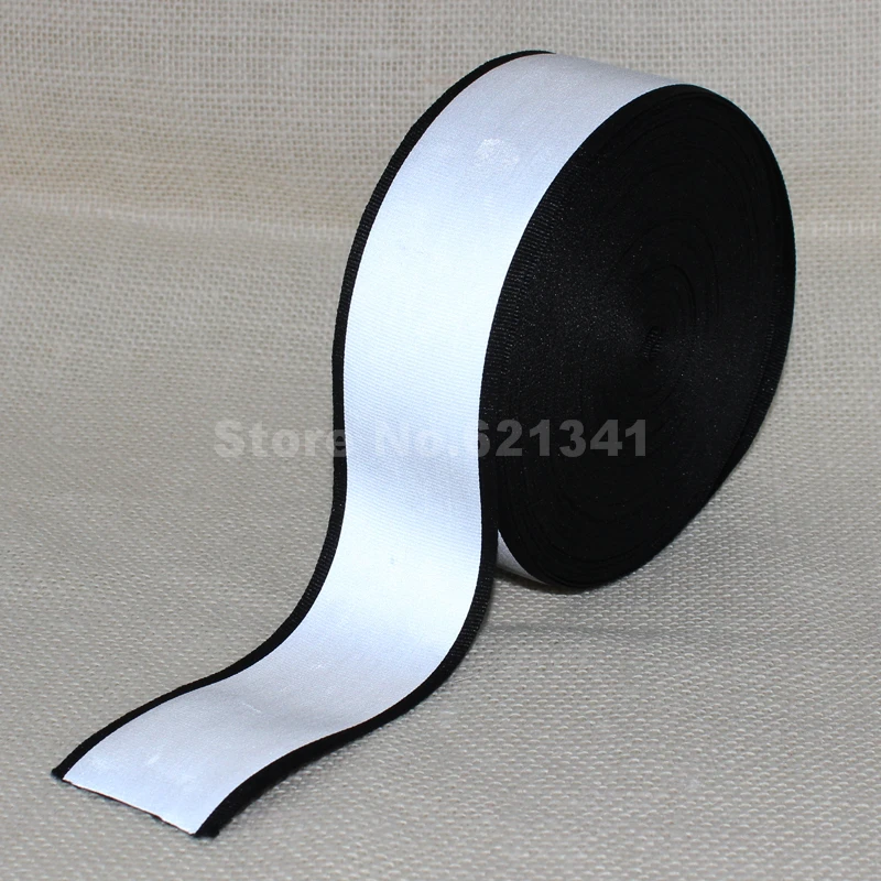 50 мм * 40 (Вт) черная Светоотражающая тканевая тесьма метчики лента окантовка