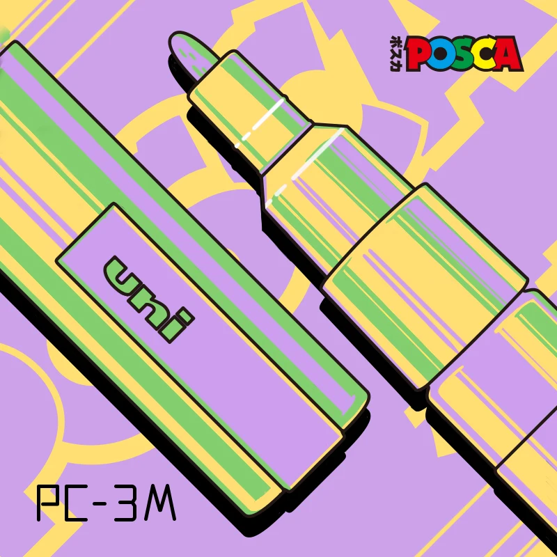 Цельнокроеное платье Uni ball Posca PC 3M средней пулевой наконечник ручки маркеры