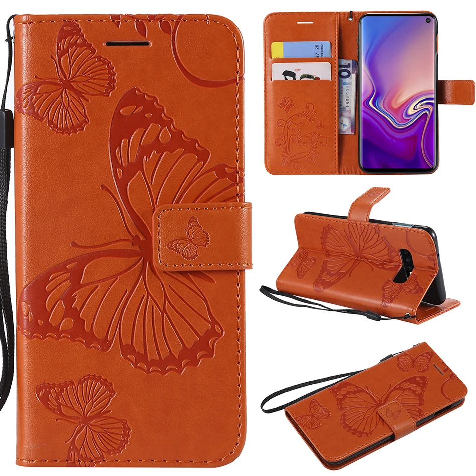 Кожаный чехол бумажник с откидной крышкой для Samsung Galaxy S3 S4 S5 S6 S7 Edge S8 S9 S10e S10 5G A6S A8S A8