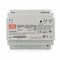 genuine meanwell dr 100 single output 100w 24v 12v 15v industrial din rail mean well power supply
