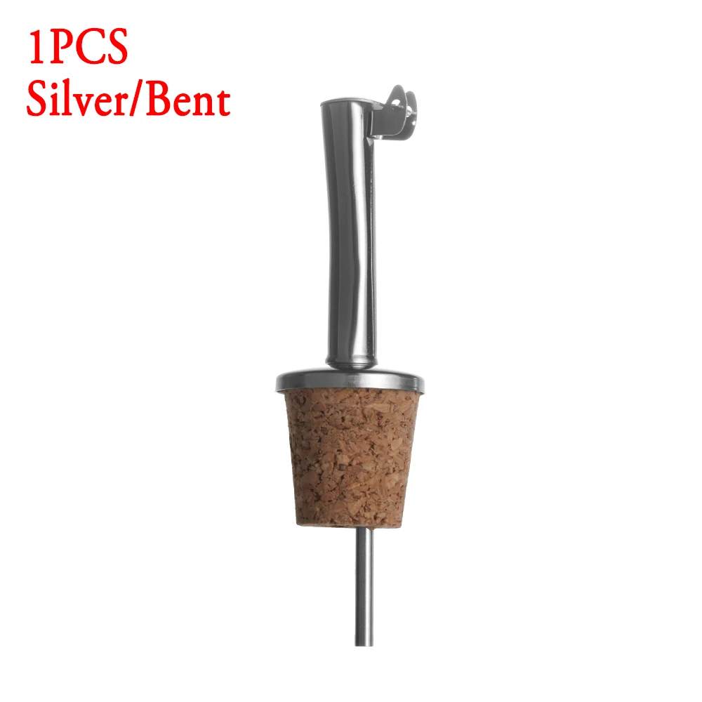 1PCS Silver-Bent 1/3 шт. деревянные пробки разливщик красного вина масла бокал для шампанского пробка для пивных бутылок штепсельная вилка с крышкой для дома аксессуары для кухонного бара - Цвет: 1PCS Silver-Bent