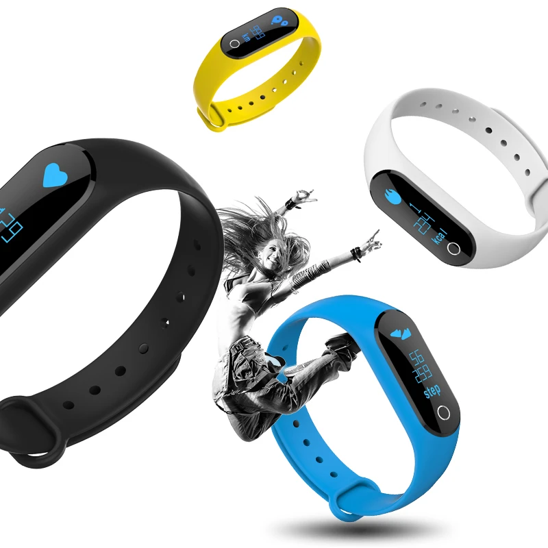 Смарт браслет с OLED экраном 0 86 дюйма Bluetooth пульсометром фитнес трекером|wristband fitness