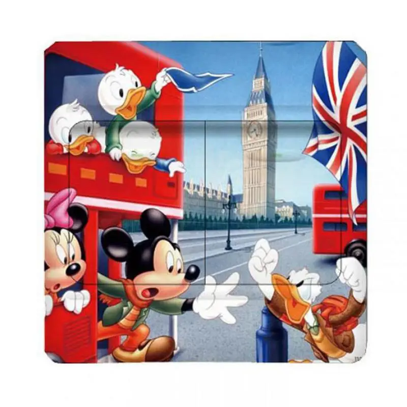 2 шт. современный мультфильм Творческий микки различные серии переключатель