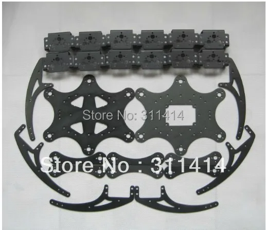 1 комплект алюминиевый Роботизированный Hexapod Spider Six 3DOF Legs Robot Frame Kit с подшипниками