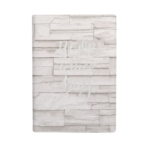 Wall Grey Никогда не креативный милый A5 Кожаный чехол Блокнот Дневник Книга личный diy планировщик внутренний стержень сменный бизнес подарок канцелярские принадлежности - Цвет: Wall Grey
