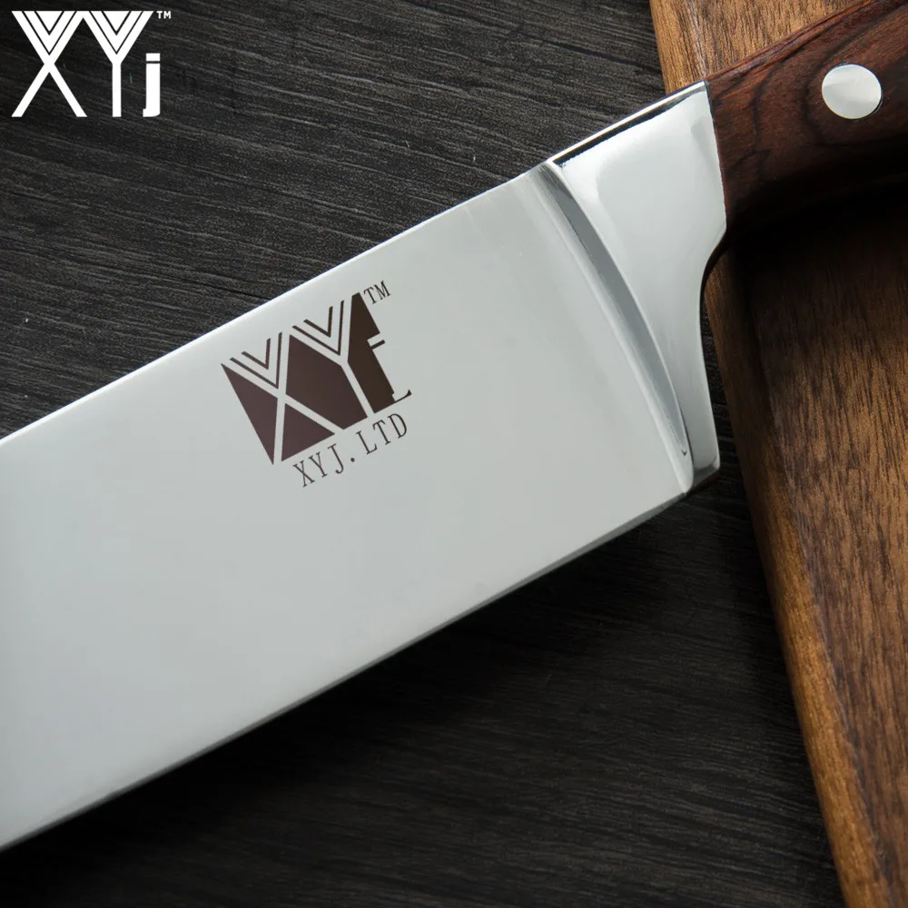 XYj 8 "дюймовый шеф повара Knfe 7" японский кухонный нож из нержавеющей стали 5 "Универсальный Кливер