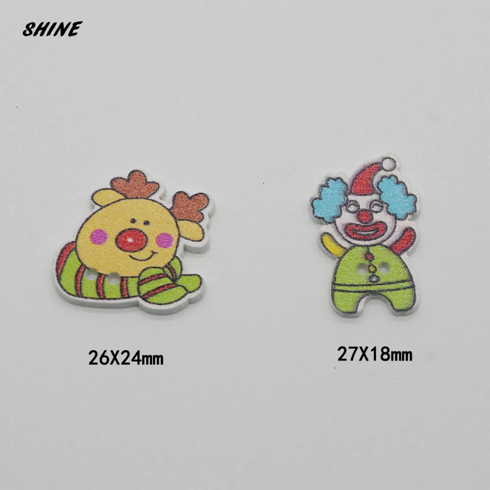 24 шт. деревянные пуговицы с двумя отверстиями|costura botones|sewing buttonsbuttons scrapbooking |