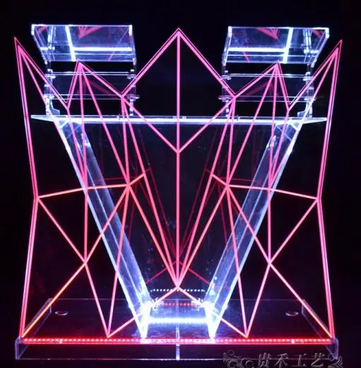 Высокое качество ночной бар акриловый светодиодный RGB свет счетчика конструкций, светодиодный Цвет Изменение свет стол пользовательские будка диджея для продажи