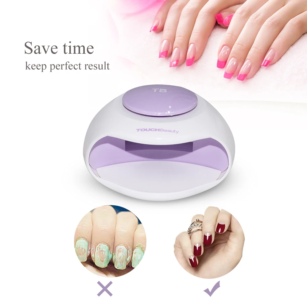 TOUCHBeauty Портативная Сушилка для ногтей с вентилятором и светодиодный светильник мини размера идеально подходит для обычных лаков для ногтей TB-0889