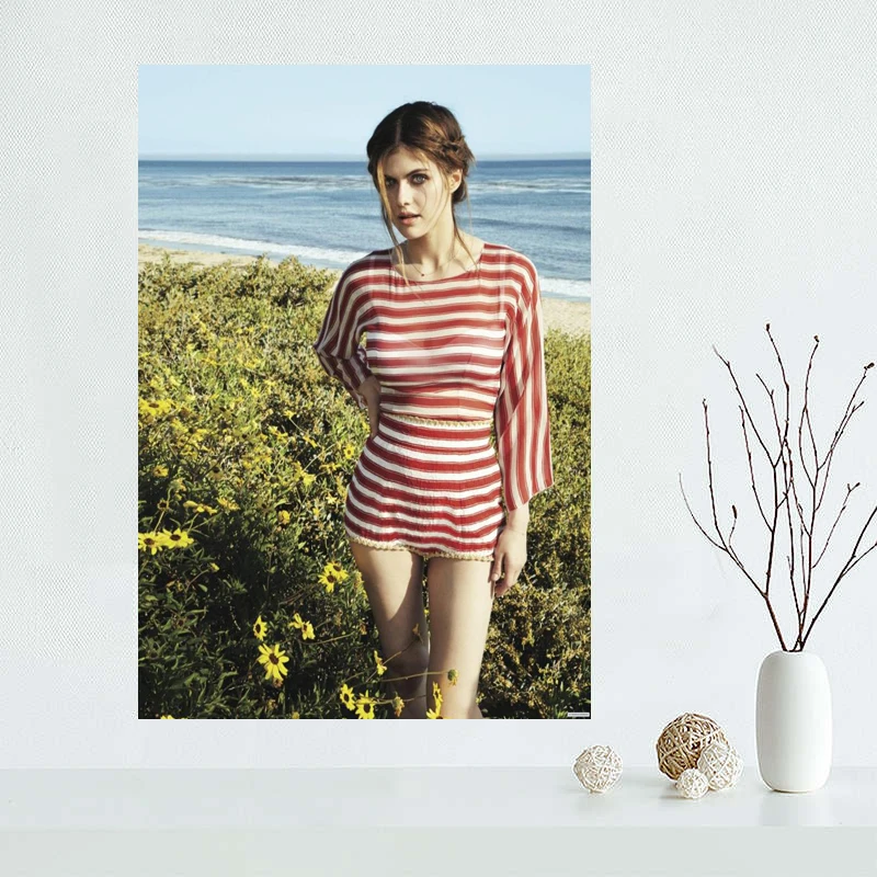 Пользовательские Холст плакат Alexandra Daddario холст картины Высокое качество wall Art