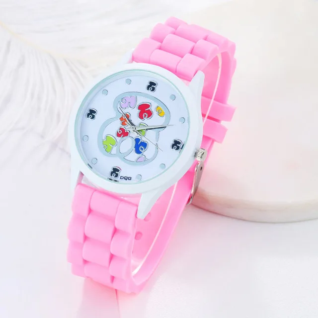 

2019 Luxury Brand Bear Silicone Quartz Watch Multicolor jelly silicone women watch reloj mujer Casual women wrist Watch Clock