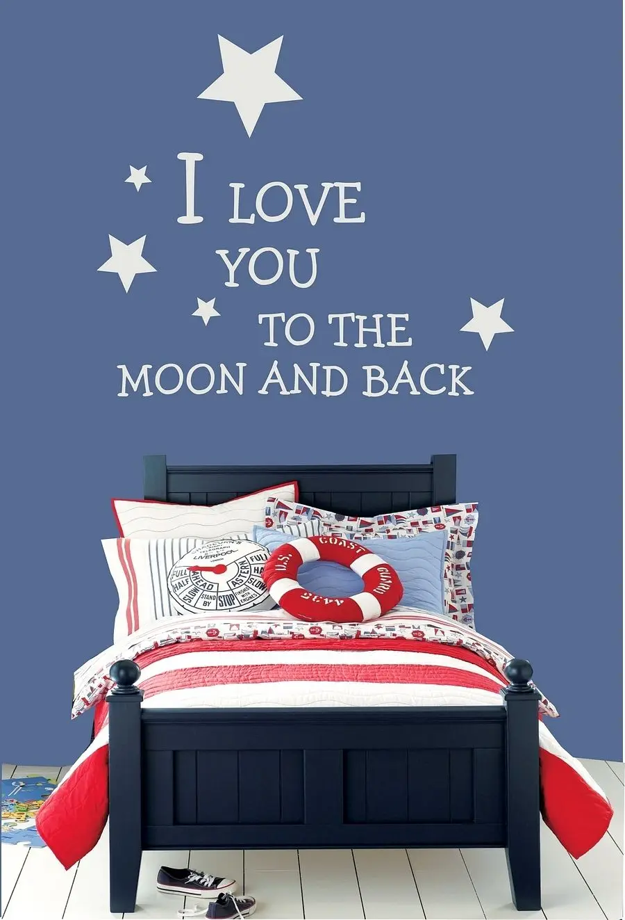 

С надписью «I LOVE YOU TO THE MOON AND BACK (мама я тебя Наклейка на стену Декор Детская Наклейка с цитатой в спальню нетоксичный ПВХ обои горячая распрод...