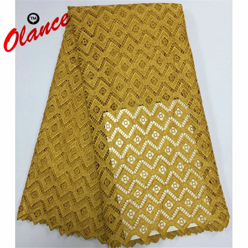 Latest design free shipping Orange Cupion lace PW131 Factory price Nigerian 5 yards royal blue Guipure | Дом и сад