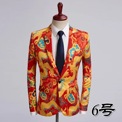 

Loldeal Men's Floral Party Dress Suit Stylish Dinner Jacket Wedding Blazer Prom Tuxedo